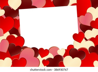  Red Heart Shape Background