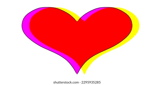 roter Herz-Form-Hintergrund. Illustration für Hochzeitskarten, Valentinstag-Grüße