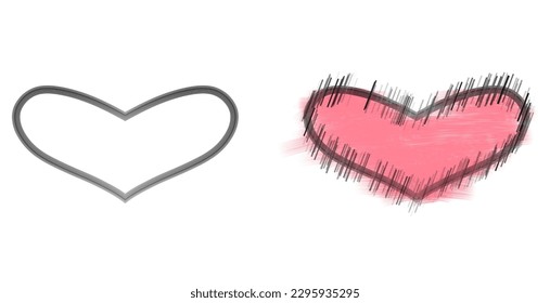 Red Heart Shape Background. Illustration for Wedding cards, Valentine Day Greetings