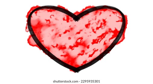 Red Heart Shape Background. Illustration for Wedding cards, Valentine Day Greetings