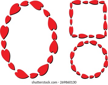 red heart shape border
