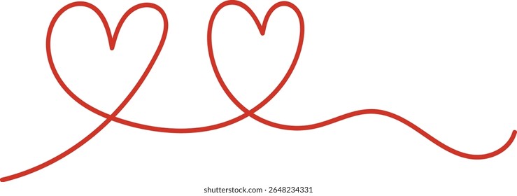 Red heart shape brush stroke line icon png file type on transparent background for apps, love, valentine, wedding designs, love-themed apps, valentine’s day designs, wedding cards, romantic graphics
