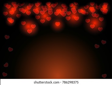 Red heart shape glowing on dark background.