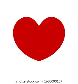 red heart shape icon isolated on white background. vector illustration