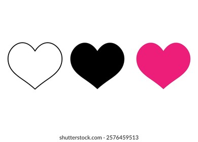 Red Heart Shape icon silhouette vector illustration