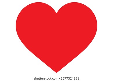 Red Heart Shape icon silhouette vector illustration
