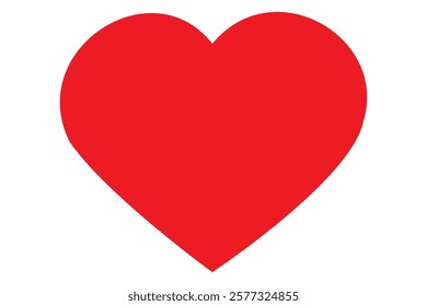 Red Heart Shape icon silhouette vector illustration
