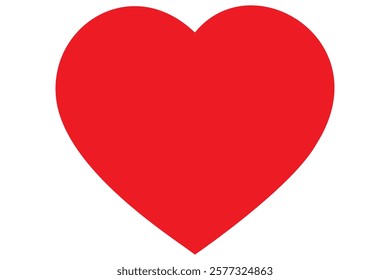 Red Heart Shape icon silhouette vector illustration
