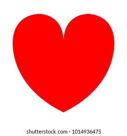 Red heart shape icon, Valentine day, Vector illustration eps 10.