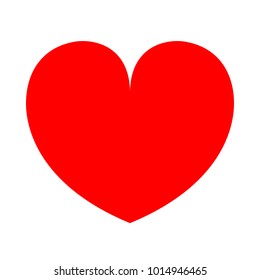 Red heart shape icon, Valentine day, Vector illustration eps 10.