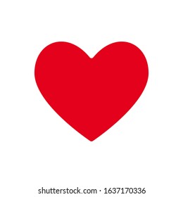 Red heart shape isolated on a white background. EPS10 vector file