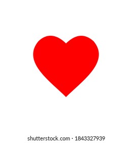 red heart shape isolated on white background. vector illustration