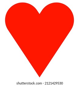 Red heart shape isolated on white background, illustration vector