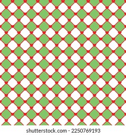 Rote Herzform, verbunden mit rotem Zeilenquadrat auf weißem und grünem Hintergrund. Alles Gute zum Valentinstag! Herzmuster auf weißem Hintergrund.