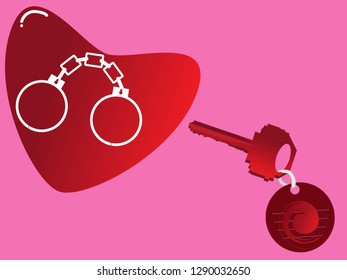red heart shape on a pink background
