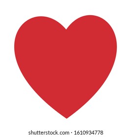 Red Heart Shape on a white background