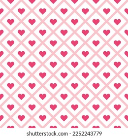 Rotes Herz auf weißem und rosafarbenem, quadratischem Hintergrund. Alles Gute zum Valentinstag! Herzmuster auf diagonal rosafarbener Rahmenhintergrund.