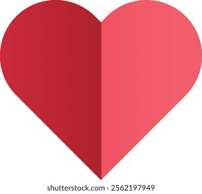 Red Heart Shape Papercut For Valentine Card