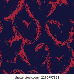 Red Heart shape seamless pattern design for fashion textiles, graphics and crafts