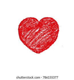 Red Heart shape sketch frame vector illustration