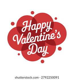 Red heart shape with valentine s day text vector illustration