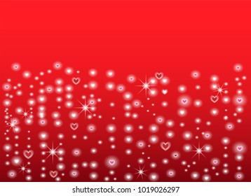 red heart shape vector background, love and valentine day concept, space for text or message design