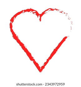 Red heart shape. Vector illustration. Eps 10.