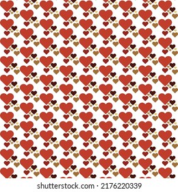 red heart shaped abstract background Alternately placed with a small heart.Commonly used as a background for Valentine's weddings, fabric patterns,shirt patterns,dresses,table covers,book cover,diy.