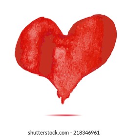 Red heart shaped background design for Valentine's Day or Halloween card. 