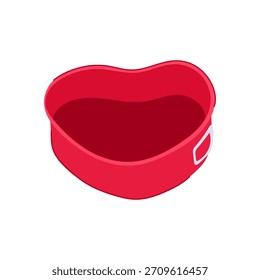 Sartén para hornear en forma de corazón rojo para crear golosinas dulces, que simbolizan el amor y el romance, ideal para celebraciones del día de San Valentín, aniversarios y proyectos de horneado de ocasiones especiales