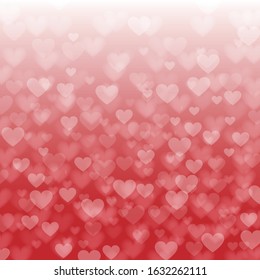 Red heart shaped bokeh background image suitable for valentines day
