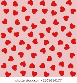 red heart shaped fabric pattern