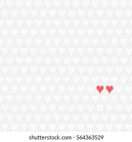Red Heart shapes on abstract Drawing freehand  background in love concept.vector