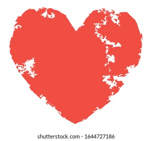 Red heart shape.Vector love symbol.