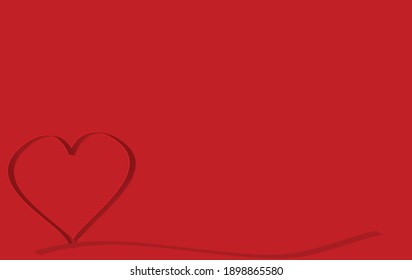 red heart silhouette on dark red background