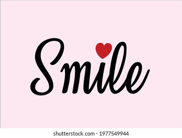 red heart smile vector art design