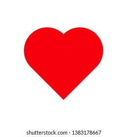 Red Heart Social Media Emoji. Love Symbol Modern Simple Vector Icon For Web Site Or Mobile App