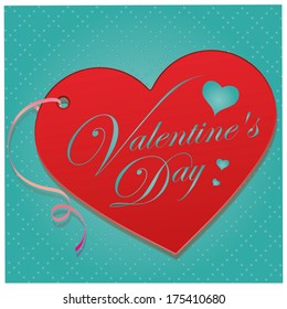 a red heart with some text for valentine's day