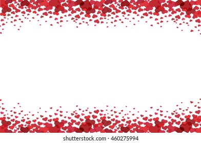 red heart and space background vector