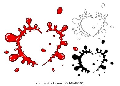 red heart splash vector illustration