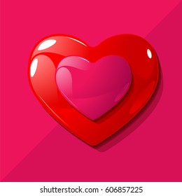 red heart sweet vector illustration