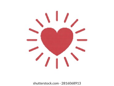 Símbolo corazón rojo compuesto