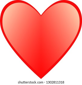 A red heart as a symbol of love.