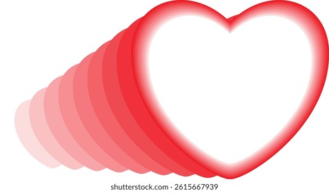 The red heart is a symbol of love and faith. A Valentine's Day sprinkle template, romantic and elegant.