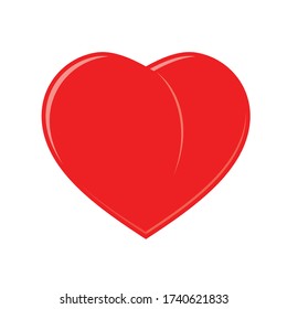 red heart symbol of love romantic vector design. happy wedding symbol