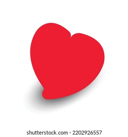 Red heart. heart symbol love. vector illustration.
Valentine's day idea concept.