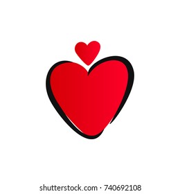 red heart symbol vector