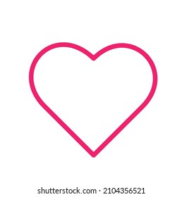 Red heart symbol vector icon. Simple flat vector illustration. Valentine's day concept. 
