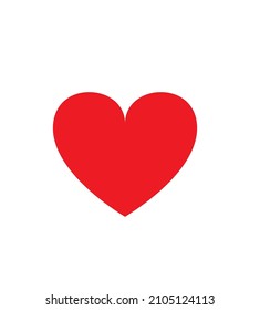 Red heart symbol vector icon. Simple flat vector illustration. Valentine's day concept. 