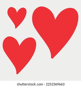 Ilustración vectorial del símbolo del corazón rojo